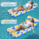 Jasonwell Inflatable Pool Float Adult - Ultra-Comfort Soft Fabric Pool Floaties Lounge Floats Floating Chair Raft with Adjustable Backrest Air Water Lounger Tanning Float for Pool Beach Party - Jasonwell