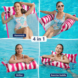 Jasonwell Pool Floats Adult Games - 2 Pack Fabric Inflatable Pool Floaties Water Hammock Chair w Floating Table Waterproof Playing Cards Party Game Toys Lake Lounger Raft Pool Hammock Float Floaty G - Jasonwell
