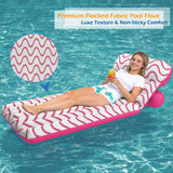 Jasonwell Inflatable Pool Float Adult - Ultra-Comfort Soft Fabric Pool Floaties Lounge Floats Floating Chair Raft with Adjustable Backrest Air Water Lounger Tanning Float for Pool Beach Party (Copy) - Jasonwell