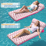 Jasonwell Inflatable Pool Float Adult - Ultra-Comfort Soft Fabric Pool Floaties Lounge Floats Floating Chair Raft with Adjustable Backrest Air Water Lounger Tanning Float for Pool Beach Party (Copy) - Jasonwell