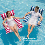 Jasonwell Inflatable Pool Floats Adult - Fabric Pool Floaties Chair Lake Beach Floating Lounger Chair Swimming Pool Noodles Water Hammock Float Mesh Party Floaty Toys Fun for Adults Heavy Duty (Rose) (Copy) (Copy) - Jasonwell
