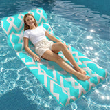 Jasonwell Inflatable Pool Float Adult - Ultra-Comfort Soft Fabric Pool Floaties Lounge Floats Floating Chair Raft with Adjustable Backrest Air Water Lounger Tanning Float for Pool Beach Party