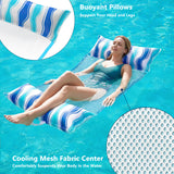 Jasonwell Inflatable Pool Floats Adult - 2 pack Fabric Pool Hammock Floaties Water Hammock Lake Beach Floating Lounger Chair Swimming Pool Float Party Floaty Toys Fun for Adults Heavy Duty (BU&ROSE) - Jasonwell