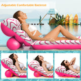 Jasonwell Inflatable Pool Float Adult - Ultra-Comfort Soft Fabric Pool Floaties Lounge Floats Floating Chair Raft with Adjustable Backrest Air Water Lounger Tanning Float for Pool Beach Party (Copy) - Jasonwell