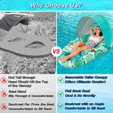 Jasonwell Pool Floats with Canopy - Inflatable Pool Float Adult Lounger Floaties Raft Floating Chair for Swimming Pool Lake Water Lounge Float with Cup Holders Beach Pool Party Toys for Adults - Jasonwell