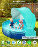 Jasonwell Kiddie Baby Pool with Canopy - Foldable Infant Toddler Kids Pool with Shade Baby Beach Essentials Tent Swimming Wading Pools for Toddlers 1-3 + Kids Dogs Ball Pit Backyard Water Play G, 40" 48" 63" 79" - Jasonwell