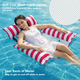 Jasonwell Inflatable Pool Floats Adult - Fabric Pool Floaties Chair Lake Beach Floating Lounger Chair Swimming Pool Noodles Water Hammock Float Mesh Party Floaty Toys Fun for Adults Heavy Duty (Rose) (Copy) (Copy) - Jasonwell
