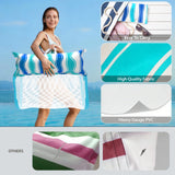 Jasonwell Inflatable Pool Floats Adult - Fabric Pool Hammock Floaties Water Hammock Lake Beach Floating Lounger Chair Swimming Pool Noodles Mesh Party Floaty Toys Fun for Adults Heavy Duty (Blue) - Jasonwell