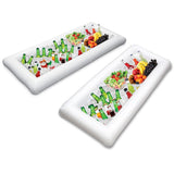 Jasonwell Inflatable Serving Bars Ice Buffet Salad Serving Trays Food Drink Holder Cooler Containers Indoor Outdoor BBQ Picnic Pool Party Supplies Luau Cooler w Drain Plug