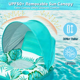 Jasonwell Pool Floats with Canopy - Inflatable Pool Float Adult Lounger Floaties Raft Floating Chair for Swimming Pool Lake Water Lounge Float with Cup Holders Beach Pool Party Toys for Adults - Jasonwell