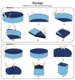 Jasonwell Foldable Dog Pet Bath Pool Collapsible Dog Pet Pool Bathing Tub Kiddie Pool Doggie Wading Pool for Puppy Small Medium Large Dogs Cats and Kids 32" Blue