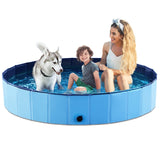 Jasonwell Foldable Dog Pool Collapsible Hard Plastic Swimming Pool Portable Kiddie/Pet Pool Doggie Wading Pool Bath Tub for Puppy Small Medium Large Dogs Cats and Kids 71