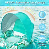 Jasonwell Pool Floats with Canopy - Inflatable Pool Float Adult Lounger Floaties Raft Floating Chair for Swimming Pool Lake Water Lounge Float with Cup Holders Beach Pool Party Toys for Adults - Jasonwell