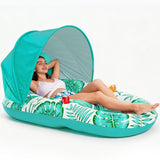 Jasonwell Pool Floats with Canopy - Inflatable Pool Float Adult Lounger Floaties Raft Floating Chair for Swimming Pool Lake Water Lounge Float with Cup Holders Beach Pool Party Toys for Adults - Jasonwell