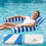 Jasonwell Inflatable Pool Floats Adult - 2 Pack Fabric Pool Floaties Chair Lake Beach Floating Lounger Chair Swimming Pool Noodles Water Hammock Float Mesh Party Toys for Adults Heavy Duty(Blue&Green) - Jasonwell