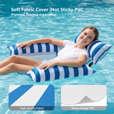 Jasonwell Inflatable Pool Floats Adult - 2 Pack Fabric Pool Floaties Chair Lake Beach Floating Lounger Chair Swimming Pool Noodles Water Hammock Float Mesh Party Toys for Adults Heavy Duty(Blue&Rose） - Jasonwell