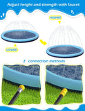 Jasonwell Kids Dog Splash Pad Sprinkler Non Slip Dogs Sprinkler Pad Splash Pool Puppy Dog Pool Summer Outdoor Water Toys Backyard Durable Splash Pad for Toddlers Kids Small Medium Large Dogs Pets Bl