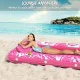 Inflatable Tanning Pool Lounger Float - Jasonwell 4 in 1 Sun Tan Tub Sunbathing Pool Lounge Raft Floatie Toys Water Filled Tanning Bed Mat Pad for Adult Blow Up Kiddie Pool Kids Ball Pit Pool (TR-L)