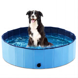 product image Jasonwell Foldable Dog Pet Bath Pool Collapsible Dog Pet Pool Bathing Tub Kiddie Pool Doggie Wading Pool for Puppy Small Medium Large Dogs Cats and Kids 39.5" Blue