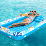 Inflatable Tanning Pool Lounger Float - Jasonwell 4 in 1 Sun Tan Tub Sunbathing Pool Lounge Raft Floatie Toys Water Filled Tanning Bed Mat Pad for Adult Blow Up Kiddie Pool Kids Ball Pit Pool (OB-L) - Jasonwell