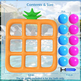 Jasonwell Tic-Tac-Toe Pool Toys Games Floating Tic Tac Toe Pool Games with 10 Balls - Jasonwell