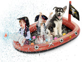Jasonwell Inflatable Kiddie Pool Sprinkler - Splash Pad for Kids Toddler Pool Outside Children Ball Pit Pirate Ship Baby Pool Swimming Wading Pool Summer Outdoor Water Toys for Boys Girls Dogs