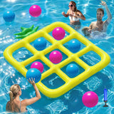 Jasonwell Tic-Tac-Toe Pool Toys Games Floating Tic Tac Toe Pool Games with 10 Balls - Jasonwell