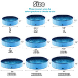 Jasonwell Foldable Dog Pet Bath Pool Collapsible Dog Pet Pool Bathing Tub Kiddie Pool Doggie Wading Pool for Puppy Small Medium Large Dogs Cats and Kids 32" Blue