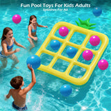 Jasonwell Tic-Tac-Toe Pool Toys Games Floating Tic Tac Toe Pool Games with 10 Balls - Jasonwell
