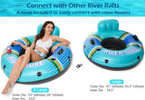 Jasonwell Inflatable River Tube Float - Heavy Duty River Float Pool Floats Lake Premium Water Tubes for Floating Recreational River Raft Lounge Floaties with 2 Cup Holders for Adult