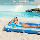 Inflatable Tanning Pool Lounger Float - Jasonwell 4 in 1 Sun Tan Tub Sunbathing Pool Lounge Raft Floatie Toys Water Filled Tanning Bed Mat Pad for Adult Blow Up Kiddie Pool Kids Ball Pit Pool (XXL) - Jasonwell