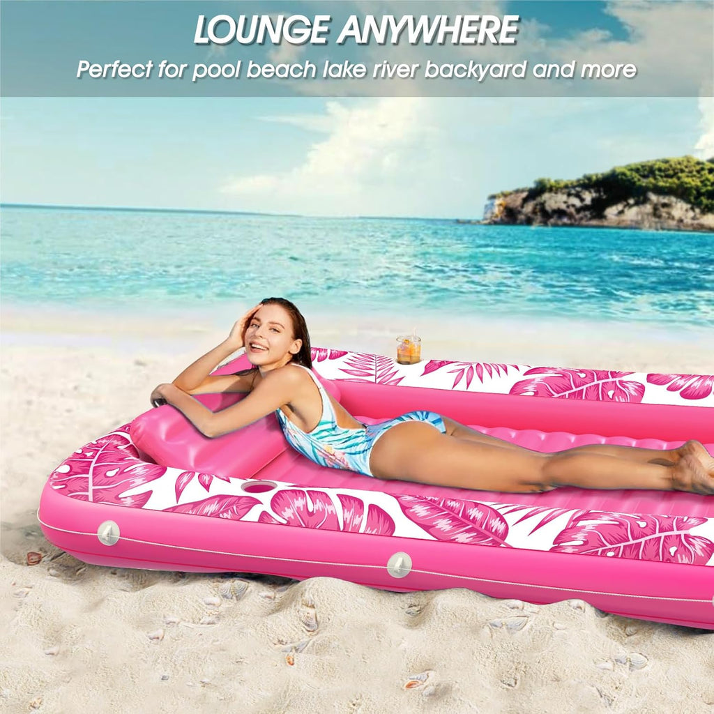 Inflatable Tanning Pool Lounger Float - Jasonwell 4 in 1 Sun Tan Tub S