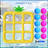 Jasonwell Tic-Tac-Toe Pool Toys Games Floating Tic Tac Toe Pool Games with 10 Balls - Jasonwell