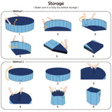 Jasonwell Foldable Dog Pool Collapsible Hard Plastic Swimming Pool Portable Kiddie & Pet Pool Doggie Wading Bath Tub for Puppy Small Medium Large Dogs Cats and Kids 63"