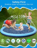 Kids Dog Splash Pad Sprinkler - Jasonwell Non Slip Pool Puppy Summer Outdoor Water Toys Backyard Durable for Toddlers Small Medium Large Dogs Pets