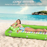 Inflatable Tanning Pool Lounger Float - Jasonwell 4 in 1 Sun Tan Tub Sunbathing Pool Lounge Raft Floatie Toys Water Filled Tanning Bed Mat Pad for Adult Blow Up Kiddie Pool Kids Ball Pit Pool (KR-L)