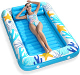 Inflatable Tanning Pool Lounger Float - Jasonwell 4 in 1 Sun Tan Tub Sunbathing Pool Lounge Raft Floatie Toys Water Filled Tanning Bed Mat Pad for Adult Blow Up Kiddie Pool Kids Ball Pit Pool (OB-L)
