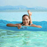 Jasonwell Giant Inflatable Floating Mat - Pool Float Lake Float Raft Lounge Floating Water Mat for Swimming Pool Floatie Lounger Beach Pool Party Toy Adults (Blue-XL)