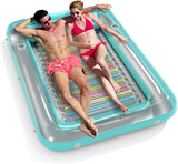 Inflatable Tanning Pool Lounger Float - Jasonwell 4 in 1 Sun Tan Tub Sunbathing Pool Lounge Raft Floatie Toys Water Filled Tanning Bed Mat Pad for Adult Blow Up Kiddie Pool Kids Ball Pit Pool TM