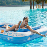 Inflatable Tanning Pool Lounger Float - Jasonwell 4 in 1 Sun Tan Tub Sunbathing Pool Lounge Raft Floatie Toys Water Filled Tanning Bed Mat Pad for Adult Blow Up Kiddie Pool Kids Ball Pit Pool (XXL) - Jasonwell
