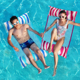 Jasonwell Inflatable Pool Floats Adult - 2 pack Fabric Pool Hammock Floaties Water Hammock Lake Beach Floating Lounger Chair Swimming Pool Float Party Floaty Toys Fun for Adults Heavy Duty (BU&ROSE) - Jasonwell