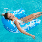 Jasonwell Inflatable Pool Float Chair - Pool Floaties Floating Pool Chair Lounge Floats for Swimming Pool Water Chair Pool Lounger with Cup Holder Pool Toy Party Floaty Adults