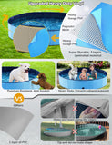 Jasonwell Kiddie Baby Pool with Canopy - Foldable Infant Toddler Kids Pool with Shade Baby Beach Essentials Tent Swimming Wading Pools for Toddlers 1-3 + Kids Dogs Ball Pit Backyard Water Play G, 40" 48" 63" 79" Blue - Jasonwell