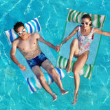 Jasonwell Inflatable Pool Floats Adult - 2 pack Fabric Pool Hammock Floaties Water Hammock Lake Beach Floating Lounger Chair Swimming Pool Float Party Floaty Toys Fun for Adults Heavy Duty (BU&GN) - Jasonwell