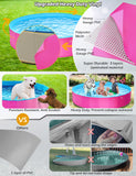 Jasonwell Kiddie Baby Pool with Canopy - Foldable Infant Toddler Kids Pool with Shade Baby Beach Essentials Tent Swimming Wading Pools for Toddlers 1-3 + Kids Dogs Ball Pit Backyard Water Play R, 40" 48" 63" 79" - Jasonwell