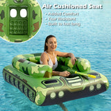Inflatable Tank Pool Floats Adults - Jasonwell Kids Pool Floaties Swimming Pool Tank with Water Cannon Gun Swim Floaty Rafts Lake Beach Party Pool Toys for Boys Girls Toddlers Kids Adults