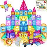 Jasonwell Magnetic Tiles Kids Magnetic Blocks Building Sets 3D Magnet Tile Building Toy Construction Educational STEM Toys Christmas Birthday Gifts for Toddlers Boys Girls 3 4 5 6 7 8 9 10 + Year Old - Jasonwell