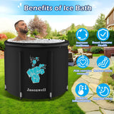 Jasonwell Ice Bath Tub for Athletes - Heavy Duty Cold Water Therapy Plunge Tub Ice Pod for Recovery Portable Ice Barrel Plunge Pool for Outdoor Inflatable Hot Tub Bathtub at Home for Adults 130 gal - Jasonwell