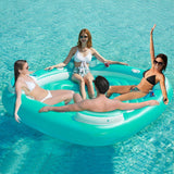 Jasonwell Floating Island Pool Float - Inflatable 4-Person Swimming Pool Lounger Raft River Lake Floaties Relaxation Water Floats with Cupholders Big Multi Person Tropical Party Toys for Adults Kids (Copy)