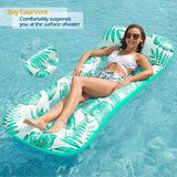 Jasonwell Inflatable Pool Float Lounge - 2 Pack Floaties Rafts for Adults Floating Lounger Sun Tanning Floats Cool Water Floaty Swimming Lake Beach Party Toys (Bluegreen) - Jasonwell